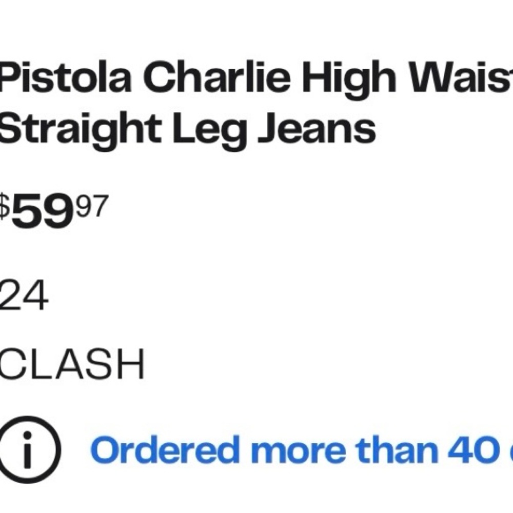 pistola Dark Indigo Straight-Leg Jeans - Picture 4 of 5